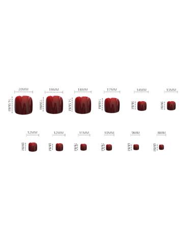 24pcs Black Square Full Cover Artificial Toenails - Perfect for Phototherapy & Manicure - International Shipping Available - Buy Online on GoSupps.com