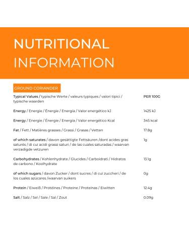 Hides Fine Foods Ground Coriander 500g - GMO Free - Vegetarian Friendly - Spice Staple for Indian, Southeast Asian, and Mexican Cuisine - Buy Online on GoSupps.com