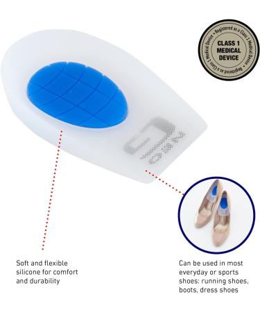 Neo G NeoThotics Heel Cushion Pads - Silicone Gel Cups for Plantar Fasciitis & Heel Pain Relief | Medium Size 39-42 EUR - Buy Online on GoSupps.com