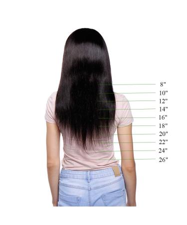 Elailite Invisible Tape In Hair Extensions - 20 Pieces Remy Real Human Hair 55cm 50g #1B Natural Black - Buy Online on GoSupps.com