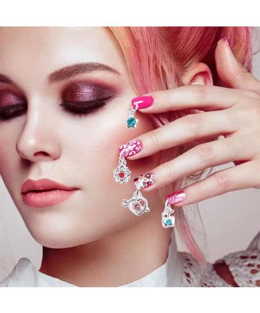 Lurrose 2 Boxes nail pendant nail DIY pendant punch nail piercing charms nail art piercing jewelry metal nail art charms nail accessories nail art decor perforation drill alloy 3d - Buy Online on GoSupps.com