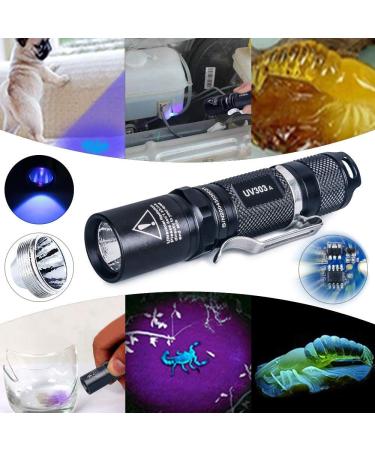 LIGHTFE Blacklight 395nm UV Flashlight UV303A with High Power Output Pure Beam UV Light Torch for Glue Curing Rock and Mineral Fluorescent Glowing Pet Urine Detector Light AC Leak Detector - Buy Online on GoSupps.com