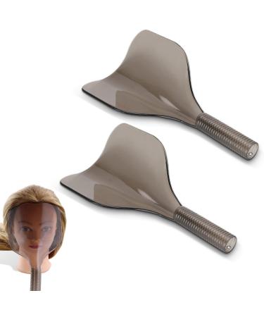 2pcs Hairspray Face Shield Reusable Plastic Salon Face Cover Protector Shield for Hair Spray Bang Cutting Hair dyeing(Transparent Gray)