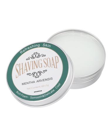 60g Mint Scented Shaving Soap - Softening & Soothing Men's Shaving Cream | International Shipping - Buy Online on GoSupps.com