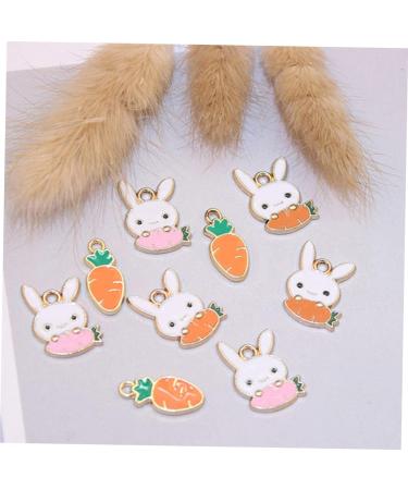 TEHAUX 100 Pcs Easter Ornaments Charms for Necklace Making Rabbit Pendant Charm Chinese Feng Shui Bead Jewelry Charms Pendant Enamel Charms Jewlery Metal Alloy Korean Version - Buy Online on GoSupps.com