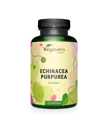 Echinacea Vegavero | Pure Extract: 725 mg | Single: With 4% Polyphenol | 4 Months | Immune System + Powerful Antioxidant | No Additives | Vegan