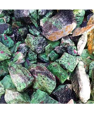 100g Natural and Beautiful red and Green Epidote raw Stone Samples for Decoration Chakra Reiki Balancing - Buy Online on GoSupps.com