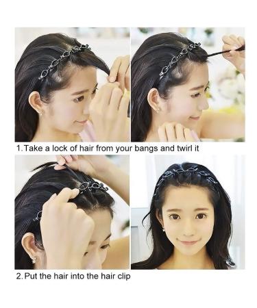 Stylish Headbands for Women & Girls - Thin Plastic Braided Hair Bands with Clips for Workouts - YHHFG-019 - Buy Online on GoSupps.com