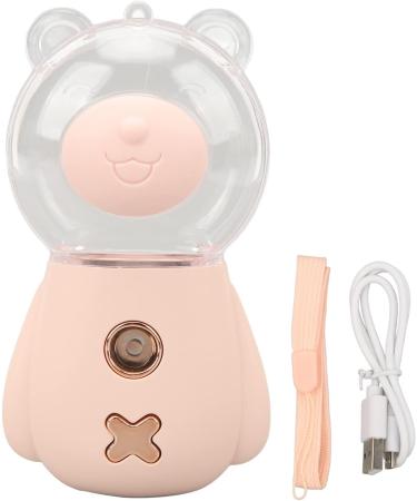 Facial Mister Cute Shape 3 Minute Timing USB Interface DC5V Portable Moisturizing Skin Nano Mist Sprayer with Lanyard for Home Pink - Buy Online on GoSupps.com
