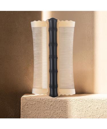 ASIEIT Double-sided Head Lice Comb Fine Tooth Hair Grooming Comb Lice Comb Flea Lice Removal Comb Bamboo Shape for Cats Dogs (Black) - Buy Online on GoSupps.com