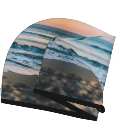 Coral Velvet Dry Hair Cap with Buttons - Perfect for Curly & Thick Hair | Anti-Frizz Beach & Sea Style - Buy Online on GoSupps.com