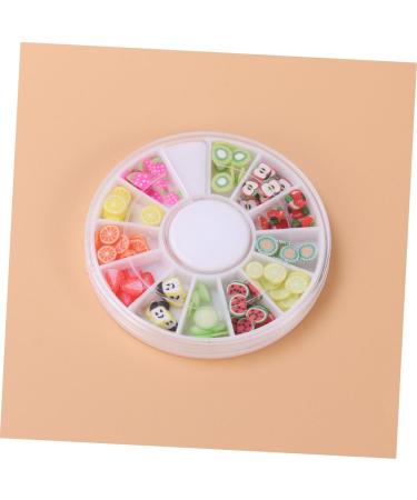 Healeved 12 nail art tools manicure tool fruit manicure DIY decoration for nail boxed accessories Manicure tools nail beauty accessories Soft pottery drill disc polymer clay - Buy Online on GoSupps.com