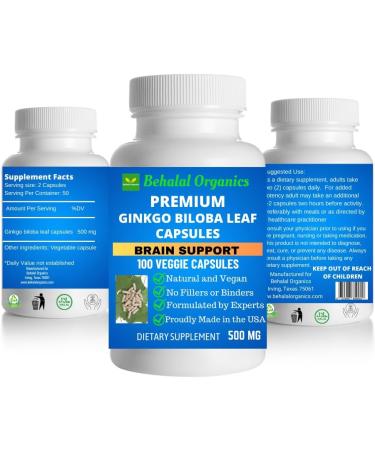 Behalal Organics Ginkgo Biloba Leaf Quick Release Capsules - Buy Online on GoSupps.com