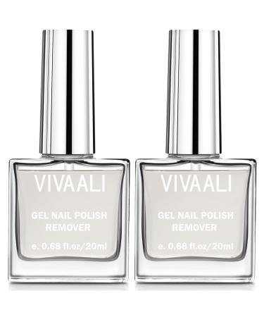 VIVAALI Gel Nail Polish Remover Magic Gel Remover for Nails 3-5 Minutes Gel Removal Soak off Nail Gel Polish Gentle & Safe Removedor de Esmalte Gel 2 Pack 1.36 Ounce