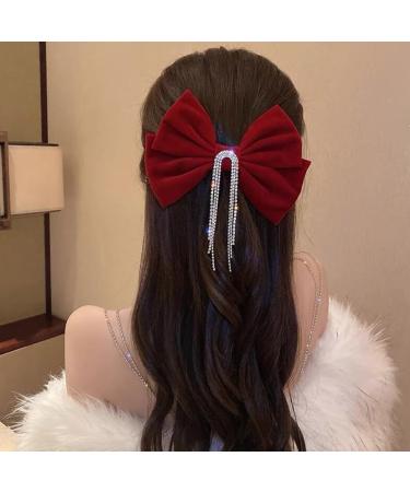 AJTUTUS Delicate Style Bowknot Shape Hair Clip Ponytail Decors Winter Headwear Female Hairpin with - Buy Online on GoSupps.com