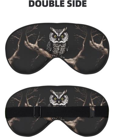 Late Night Owl Unisex Adjustable Blackout Sleep Eye Mask - Perfect for Home Travel Yoga & Office Naps - Buy Online on GoSupps.com