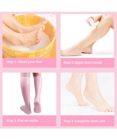 Moisturising Socks 1Pair Anti Slip Elastic Silicone Socks Comfortable Overnight Gel Socks Reusable Foot Moisturiser Socks for Repairing Dry Feet (Pink) Style2 - Buy Online on GoSupps.com