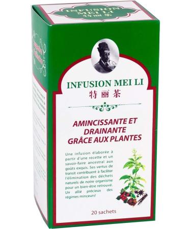 Set of 3 Slimming Teas - Mei Li Infusion - Fine Tonic # Slimming and Draining # Extra Kilos Less # Detox - 3 Boxes of 20 Bags - Buy Online on GoSupps.com