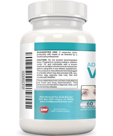 Advanced Vision Support - Lutein Eye & Vision Complex with Lutein Bilberry Zinc Grapeseed & Essential Vitamins - All Natural Retina Capsules for Eye Health - Made in USA - Buy Online on GoSupps.com