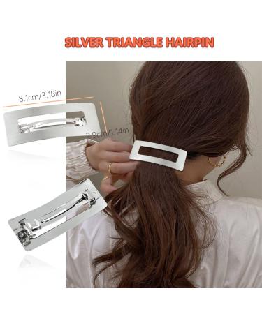 6-Piece Women Metal Hair Barrettes Set - French Elegant Clips for Girls - Minimalist Hollow Hair Pins - Retro Spring Hair Accessories in Gold, Silver & Rose Gold - Buy Online on GoSupps.com