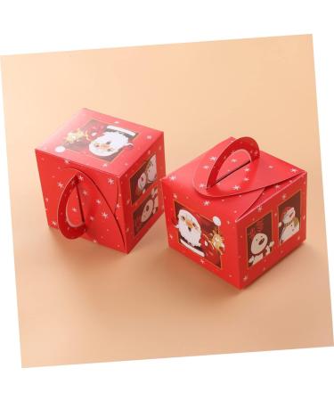 24pcs Box Christmas Party Favor Christmas Cookie Container Christmas Bags Packing Box Candy Box 24pcs Red - Buy Online on GoSupps.com