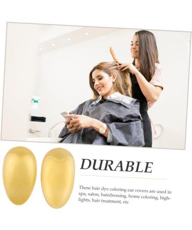FRCOLOR 72 Pcs Hair Dye Earmuffs Plastic Shower Ear Covers Hair Clips for Thin Hair Ear Protectors for Hair Dryer Ear Covers for Hair Coloring Hair Perm Earcaps Gold Water Proof Patch Miss - Buy Online on GoSupps.com