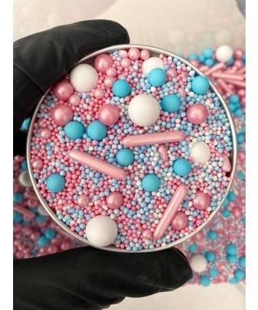 Edible Baby Shower Blue & Pink Cake Sprinkles Luxury Mix 45g Cupcake Cake Decoration Pink Sprinkles Cake Sprinkles Mix He She - Buy Online on GoSupps.com