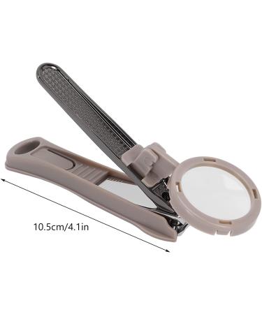 Nail Clipper With Magnifying Glass Portable Nail Clipper Heavy Duty Nail Cutter Smart Nail Clippers Magnifier Loupe Set for Seniors(grey) - Buy Online on GoSupps.com