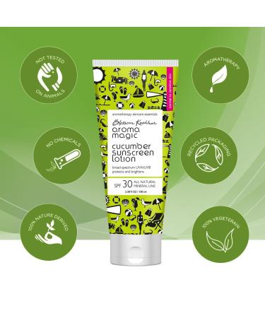 Aro-ma Magic Cucumber Sunscreen Lotion SPF 30 - Hydrating & Protective Sunblock 3.38 Fl Oz - International Shipping Available - Buy Online on GoSupps.com