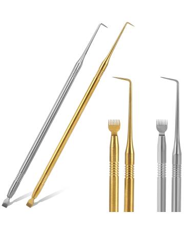 2 in 1 Lash Lift Tool Kit 2 Pieces Stainless Steel Lash Lift and Tint Kit Professional Lash Lift Supplies Metal Lash Lift Rods Eyelash Separator Tool with Separating Comb (Gold & Silver) - Buy Online on GoSupps.com