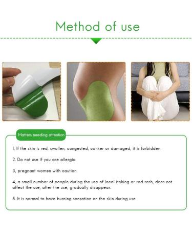 Knee Pain Relief Moxa Patches - 12 Self-Heating Wormwood Stickers for Sciatica & Leg Discomfort - Buy Online on GoSupps.com
