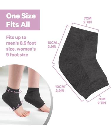 Buy Hilph Gel Heel Socks - Silicone Moisturizing Open Toe Foot Care Spa Socks for Dry Skin - 2 Pairs - Comfy Day & Night Relief - Buy Online on GoSupps.com