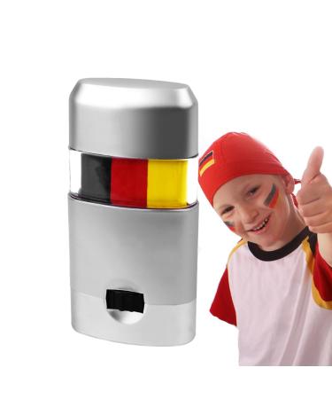 Zunishaone National Flag Face Paint | Black Red Yellow Skin Paint Stick - Temporary Fan Makeup | Pencils Face Markers Body Makeup Party Sport