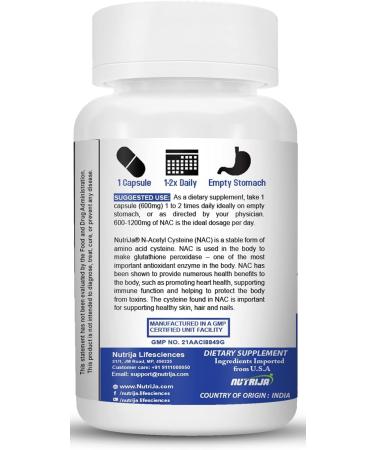 NAC (N-Acetyl L-Cysteine) 600mg - 30 Capsules - Buy Online on GoSupps.com