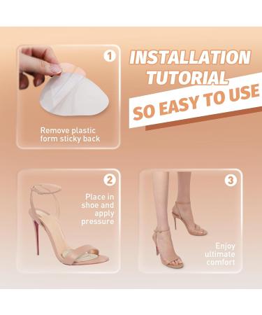 Metatarsal Pads for Women - Comfortable Heel Inserts & Ball of Foot Cushions (4 Pairs Beige) - High Heel Comfort & Anti-Slip Design - Buy Online on GoSupps.com