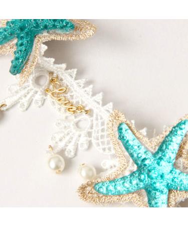 Lurrose Starfish Pearl Headband | Elastic Lace Hairband for Girls & Women - International Shipping Available - Buy Online on GoSupps.com