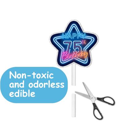 18pcs Blue Fluorescence Glitter Dessert Cupcake Topper Cheer to Let s Glow Crazy Straight Outta 1949 Theme Decoration Supplies Happy 75th Birthday Anniversary Wedding Party Decor Supplies - Buy Online on GoSupps.com