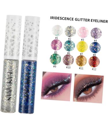 Beatifufu 12pcs Shinny Eyeliner Eye Shadow Liquid Eyeliner Eyeshadow Glitter Eyeliner - Buy Online on GoSupps.com