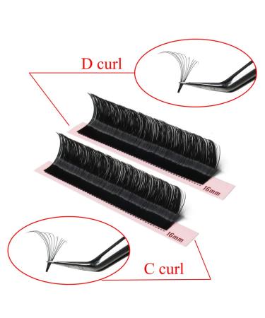 QUEWEL Easy Fan Volume Lash Extensions | .05mm C Curl 9mm Rapid Blooming Lashes | Matte Black Volume Eyelash Extensions | Mix Lengths 8-18mm | Perfect for Professionals - Buy Online on GoSupps.com
