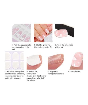 Full Cover Pink Bow Press On Nails | Medium Length Ballerina Nail Art - International Shipping - Buy Online on GoSupps.com