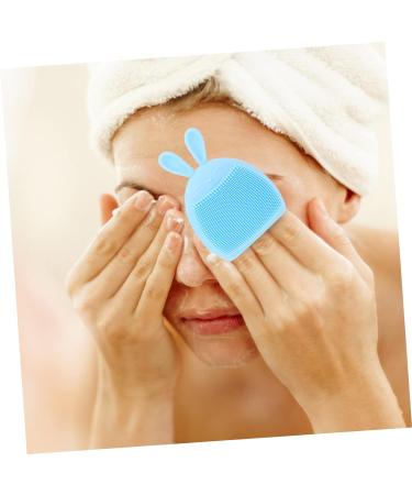 24 Pcs Rabbit Ears Facial Brush Silicone Face Silicone Face Scrubbers Facial Cleaning Pad Face Cleanser for Women Facial Cleansing Manual Miss Silica Gel Silicone Brush Light Bluex6pcs 7.5x7.5cmx6pcs - Buy Online on GoSupps.com