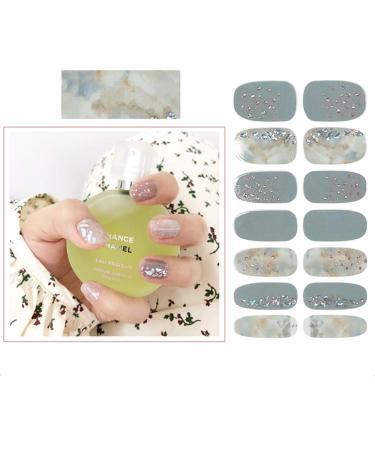 SIUSIO 112pcs Gradient Glitter Nail Wraps with Crystal Glass Nail File - Nail Polish Strips for Women and Girls in Gray - Buy Online on GoSupps.com