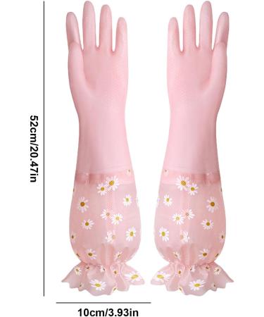 Dishwashing Cleaning Gloves - Reusable PVC Kitchen Dishwashing Gloves Waterproof Non-Slip Long Sleeve Kitchen Gloves Latex Free Dobooo - Buy Online on GoSupps.com