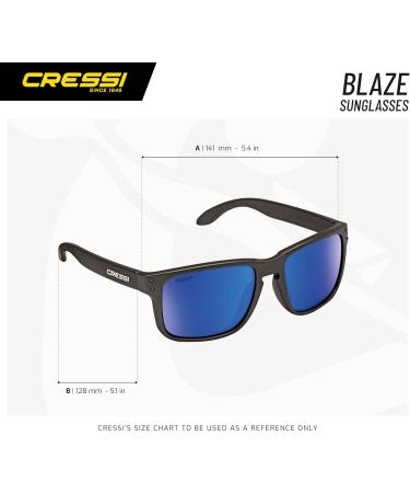 Cressi Unisex Blaze Polarised Sport Sunglasses - Hydrophobic Lenses in Aquamarine with Mirror Orange - International Shipping Available - Buy Online on GoSupps.com