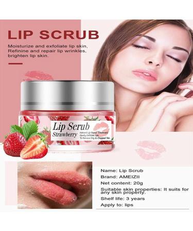 Qiansheng Natural Organic Sugar Berry Lip Peeling Gel - Gentle Exfoliating & Moisturizing Cream for Dry Cracked Lips - Buy Online on GoSupps.com