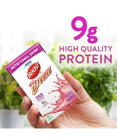 Boost Breeze Wild Berry Nutritional Drink 8oz x 27 Pack - Delicious & Refreshing - Buy Online on GoSupps.com