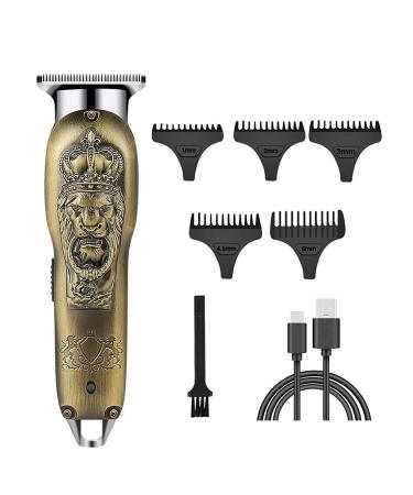 Hair Clippers Men Hair Clippers Professional Electric Trimmer Hair And Beard Body Groomers Digital Display Rechargeable Cordless Gold