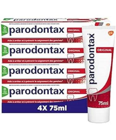 Parodontax Original Paste Toothpaste Anti-tartar Action Helps Stop and Prevent Bleeding Gums Pack of 4x75ml