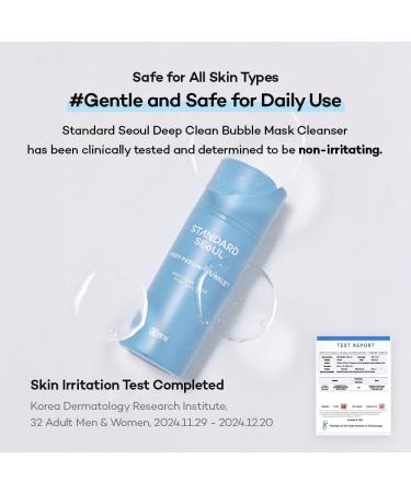 STANDARD SEOUL Deep Clean Bubble Cleanser Gel-to-Foam Exfoliating Face Wash with AHA PHA LHA Tea Tree Extract Non-Irritating Skin-Smoothing Bubble Skincare for Sensitive & Textured Skin 50ml - Buy Online on GoSupps.com