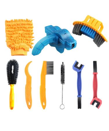 Bike Cleaning Kit (9pcs), Including Chain Cleaner for Cycling,Bicycle Clean Brush Tools for Mountain/MT/Road/BMX Bike